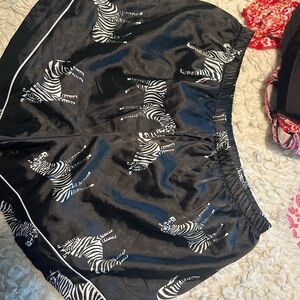 Amazon Black Zebra Print Pajama Shorts